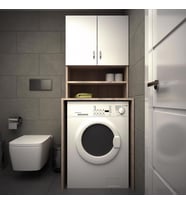 EraHome Çamaşır Makinesi Alt ve Üst Dolap Takımı Sonomo/Beyaz