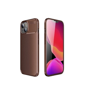 Apple iPhone 13 Uyumlu Kılıf Zore Negro Silikon Kapak (Kahverengi)