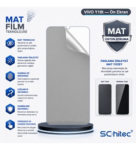 SChitec VIVO Y18t Uyumlu Ön Yüzey Mat Hidrojel Ekran Koruyucu
