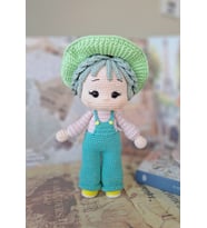 Örgü Kız Bebek Bahçıvan, Oyuncak (Yeşil - Sarı - Krem)
