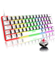 Blic Oyuncu Klavyesi RGB Klavye 20 Modlu Ayarlanabilir Renk Seçeneği RGB Suya Ve Toza Dayanıklı Klavye Oyun Klavyesi Oyuncu Klavye Mekanik Klavye Kırmızı Switch (Beyaz)