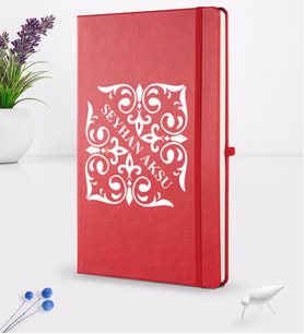 BK Gift Kişiye Özel İsimli Kırmızı Termo Deri Defter 16x24cm Model 10