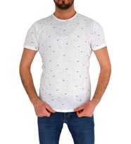 Erkek Sıfır Yaka Tişört T-768 BGL-ST01834 (Beyaz)