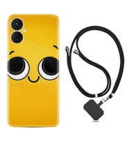 Tecno Spark 9T Kılıf Resimli Boyun Askılı İpli Desenli Silikon Series Yellow 1831