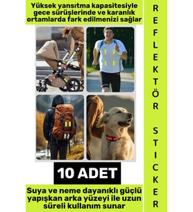 #Relfektör Kendinden Yapışkanlı Suya Toza Dayanıklı Motosiklet Bisiklet Kask Araç Tamponu Bebek Arab