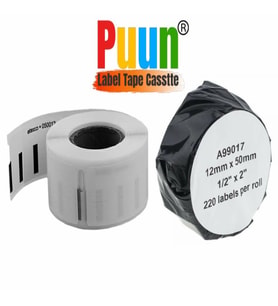 PUUN®Dymo Lw 99017 Muadil Askılı Dosya Etiketi 220 Etiket/paket 12MM x 50MM (Çok Renkli)