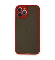 Apple İphone 12 Pro Max Kılıf Montreal Silikon Kapak - Kırmızı