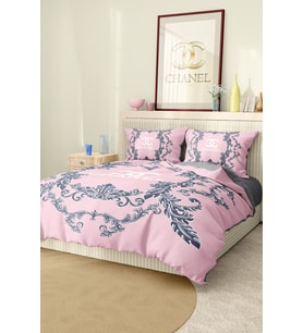 Marcalanya Çift Kişilik Nevresim Takımı Pamuklu Saten Kumaş 6 Parça 3D Dijital Baskı Duvet Cover Set Model.