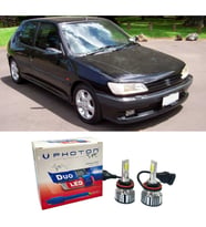 Peugeot 306 Led Xenon Uzun + Kısa Far Ampulü H4 Duo Yeni Seri Beyaz 1993-1996
