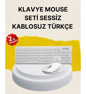 Tam Boy Kablosuz Klavye Mouse Seti - Gelişmiş Bağlantı ve Sessiz Performans