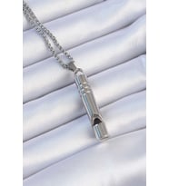 Acil Durum Düdüğü 316L Çelik Kararma Yapmaz Yüksek Desibel Kolye Unisex (Karışık)
