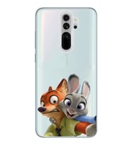 Redmi Note 8 Pro Uyumlu Zootropolis Judy & Nick Tasarımlı Şeffaf Telefon Kılıfı