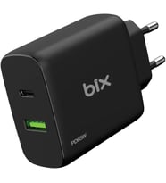 Lexroo BX2P65G GaN PD 65W Type-C ve USB-A QC 18W Çift Portlu Akım Korumalı Hızlı Şarj Cihazı Siyah
