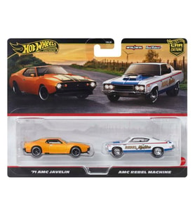 Hot Wheels Premium JBL06 Car Culture 2 Pack 71 Amc Javelin // Amc Rebel Machine