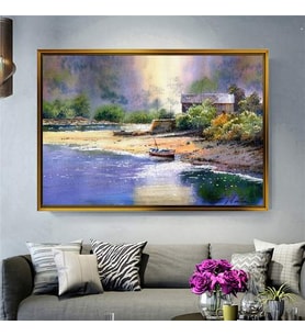 Altın Çerçeveli dekoratif tablo a187 (Gold)