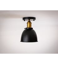 RİOLİGHT RETRO2,RUSTİK,VİNTAGE HOL,MUTFAK,ODA,CAFE İÇİN 1XE27 DUYLU TEKLİ METAL PLOFONYER AVİZE (Siyah)