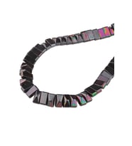 3X6 MM Çift Delikli Hematit Taşı Dizi - DZ3673-R (Karışık)