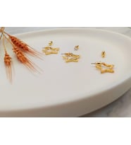Yıldız 3'lü Küpe Seti (Gold)
