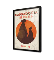 Kapodokya Çerçeveli Cam Tablo