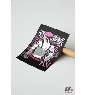 Jujutsu Kaisen Sukuna Poster, Çerçevesiz Yüksek Kalite Duvar Afişi - Anime Severlere