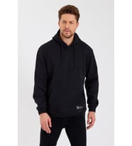 Kanguru Cepli Kapüşonlu İçi pamuklu Erkek Sweatshirt (Siyah)