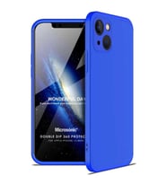 Microsonic Apple iPhone 13 Mini Kılıf Double Dip 360 Protective Mavi