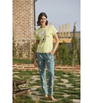 Desenlive Baskılı "Yoga Sport" Pijama Takımı (Karışık)