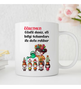 Grafilli Design Kişiye Özel İsim Baskılı Öğretmeler GünüKupa Bardak 07