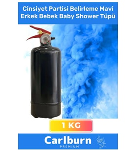 Premium Ambalajı Yazısız İbaresiz 1 Kg Cinsiyet Partisi Belirleme Mavi Erkek Bebek Baby Shower Tüpü