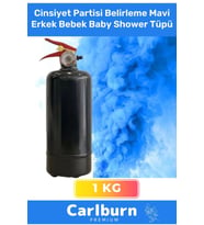 Premium Ambalajı Yazısız İbaresiz 1 Kg Cinsiyet Partisi Belirleme Mavi Erkek Bebek Baby Shower Tüpü