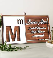 BK Gift Kişiye Özel Mali Müşavir Tasarımlı Dekoratif Ahşap Tabela