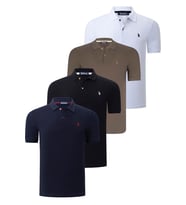 DÖRTLÜ SET T8561 DEWBERRY ERKEK T-SHIRT-SİYAH-BEYAZ-LACİVERT-YEŞİL (Karışık)
