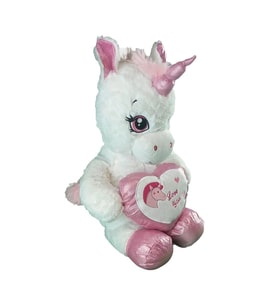 63019 Peluş 60 cm Kalpli Boynuzlu At