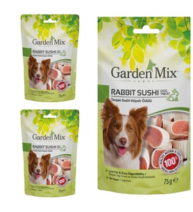 Garden Mix Tavşan Sushi Köpek Ödülü 75 Gr X 3 Adet