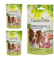 Garden Mix Tavşan Sushi Köpek Ödülü 75 Gr X 3 Adet