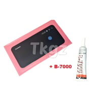Tkgz Huawei Uyumlu P20 Lite Arka Pil batarya Kapağı (LENS Lİ CAM+B-7000) SİYAH