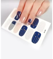 Tırnak Oje Sticker Nail Art Set, Yıldız ve Ay Desenli, 12'li