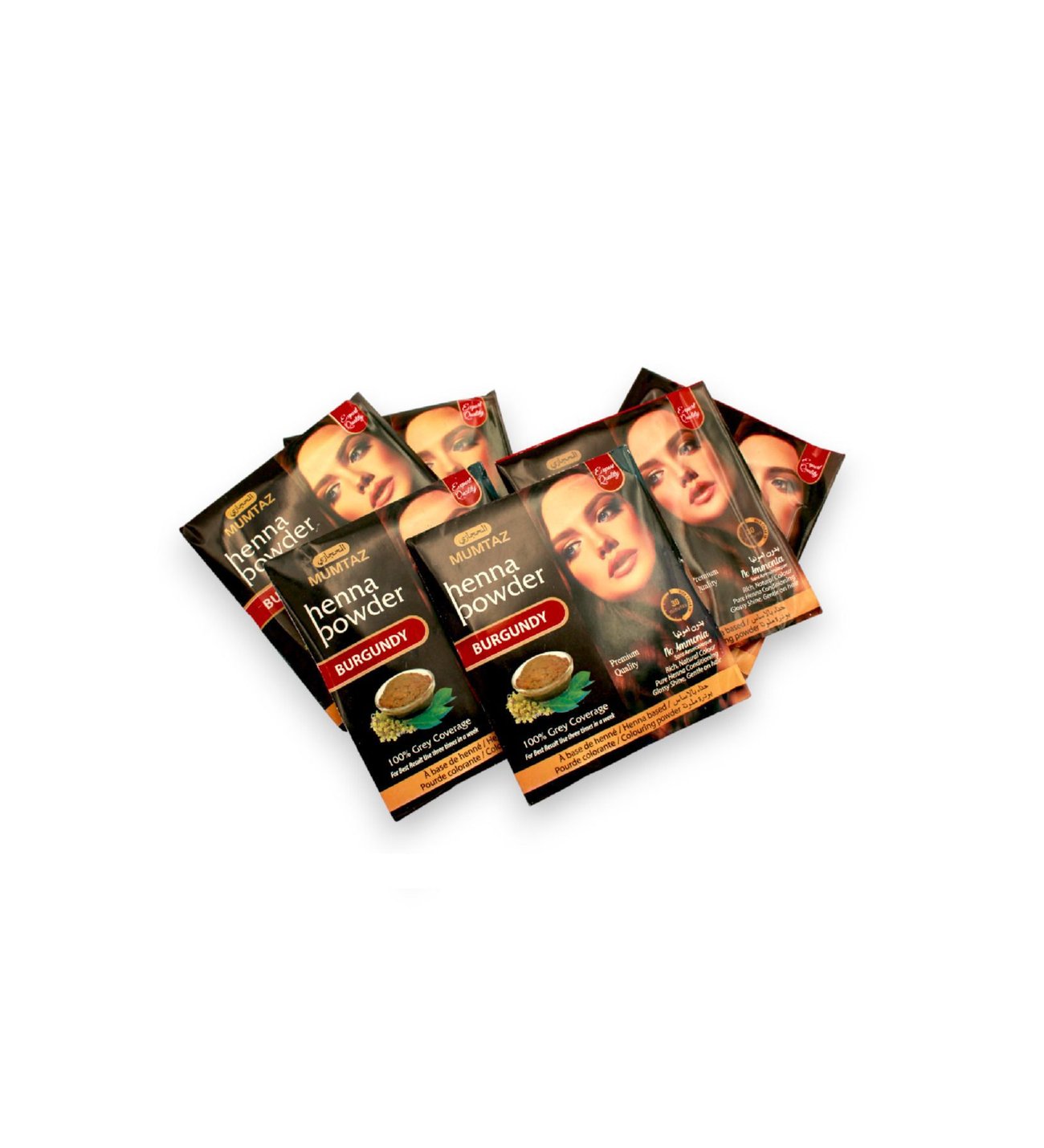 Mumtaz Saç Kınası Kızıl 6 lı Paket Burgundy Henna 3 Kutu