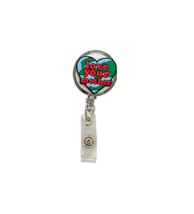 Love Your Mother Figürlü Yoyo Yaka Kartlık Tutucu