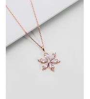 Gümüş Nergis Çiçeği Kolye (Rose)