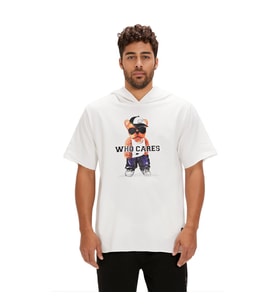 Bad Bear 24.01.12.002 Mood Hoodie T-Shirt Beyaz