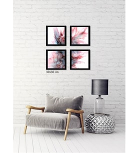Çerçeveli Doku Efektli Tablo Seti 65x65 cm