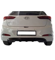 Hyundai İ20 Uyumlu (2014-2018) Egzoz Görünümlü Arka Tampon Eki - Difüzör (Plastik)
