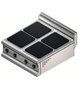 Karacasan Endüstriyel 900 Seri Set Üstü 80 cm 4 Gözlü Elektrikli Ocak