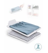 2li T-Shirt Düzenleyici Set Tişört Düzenleyici Organizer Dolap Çekmece Raf İçi Dışı Kıyafet Giysi Düzenleme Çok Fonksiyonel Çok Amaçlı