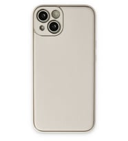 Newface Apple iPhone 14 Plus Kılıf Coco Deri Silikon Kapak - Beyaz