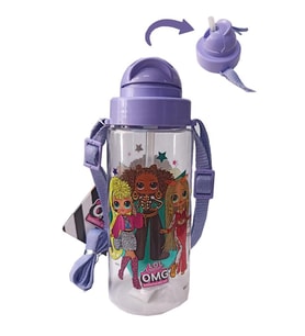 Kız Çocuk Matara 500 ml 1 Adet LOL Plastik Lisanslı Okul Matarası L.O.L O.M.G Pipetli Suluk