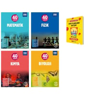 TYT 40 Seans Matematik Fizik Kimya ve Biyoloji 4lü Set