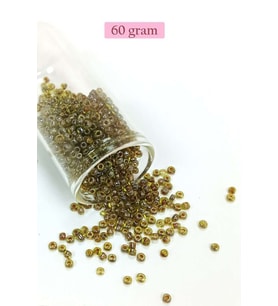 Dökme Cam Kum Boncuk (8/0) 3 mm - 60 Gram - Yeşil Siyah - BNC223