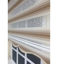 StorBurada Zebra Stor Plise Renk Geçişli Açık Kahve Etek Dilimli STB 483